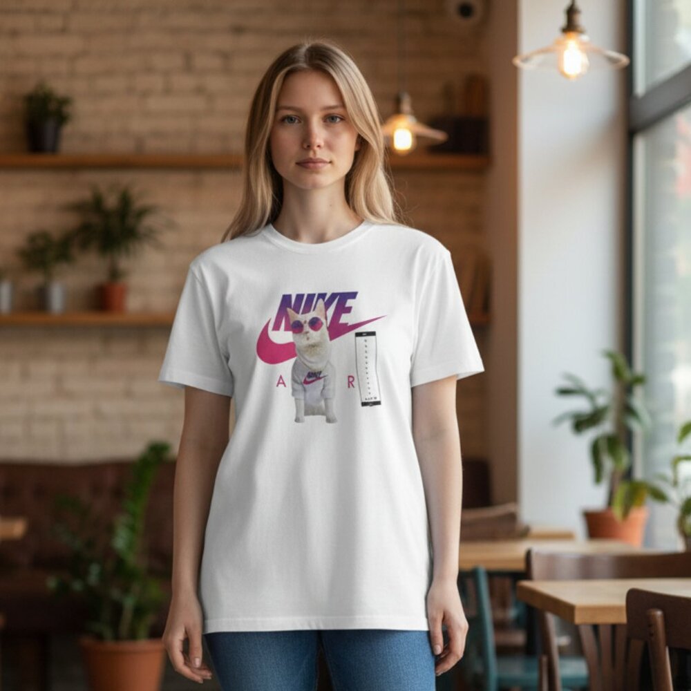 NWT - Nike Sportswear "Instacat" Women's T-Shirt - Small and XS -Get both shirts